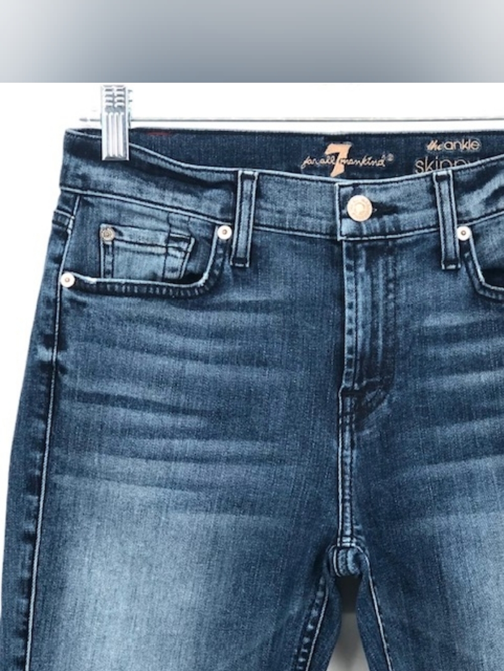 7FAM Ankle Skinny Jean - 28,  7 for All Mankind x 26" - Picture 4 of 9